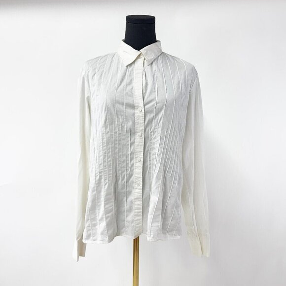 VINTAGE CALVIN KLEIN BLOUSE WITH TEXURE DETAILS - Picture 1 of 7